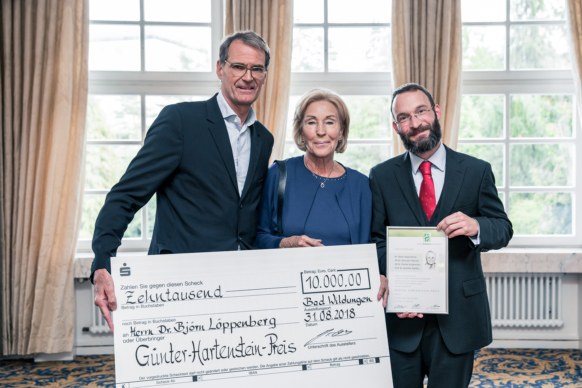 Übergabe des Günter Hartenstein Preises